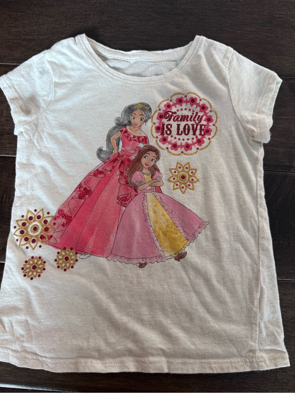 💜3/$15 Toddler Girls 4T Shirt Bundle Coral Ruffle Disney Elena Avalor - Picture 8 of 12